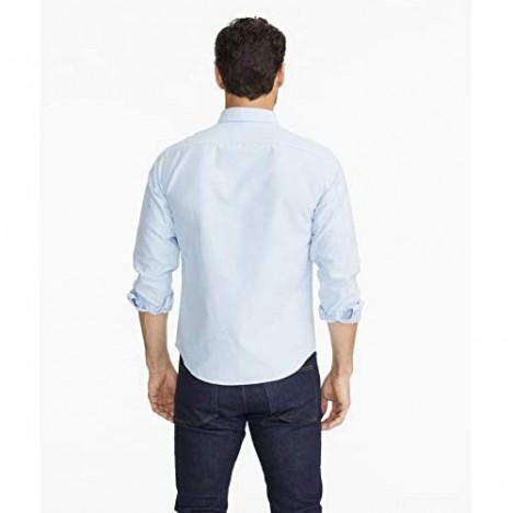 UNTUCKit Rioja - Untucked Shirt for Men Long Sleeve Light Blue Oxford Small Regular Fit