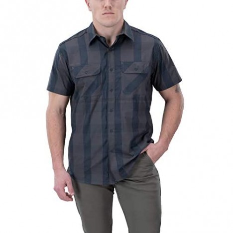 Vertx Guardian 2.0 Short Sleeve Shirt Blue Ash Plaid 2XL