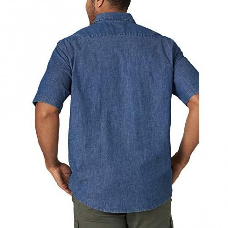 Wrangler Men's Short Sleeve Comfort Stretch Woven Shirt