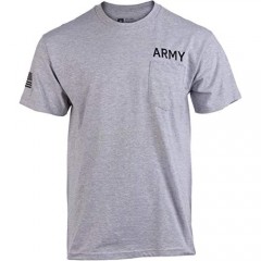 Army Pocket Tee Sleeve Flag | Embroidered U.S. Military Infantry Men T-Shirt
