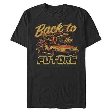 Back To The Future Men's Back to The Races Basic Solid Tee
