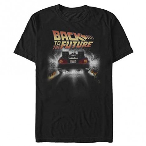 Back To The Future Men's Vintage Peelout Basic Solid Tee