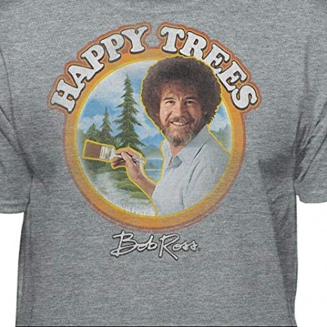 Bob Ross Happy Trees - 100% Authentic - Men-Women-Kids Athletic Heather