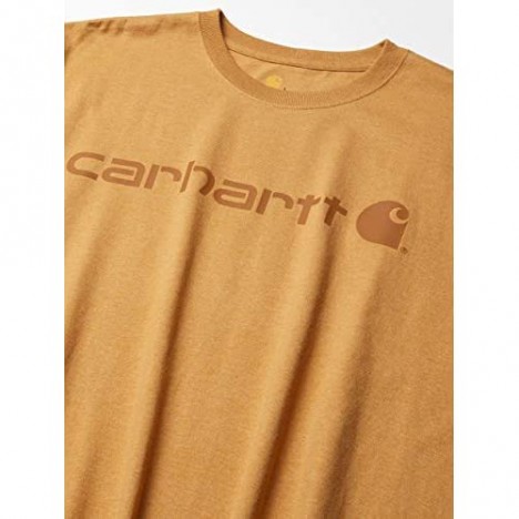 Carhartt Men's Signature Logo Short-Sleeve Midweight Jersey T-Shirt K203 Yellowstone Heather 5.5N