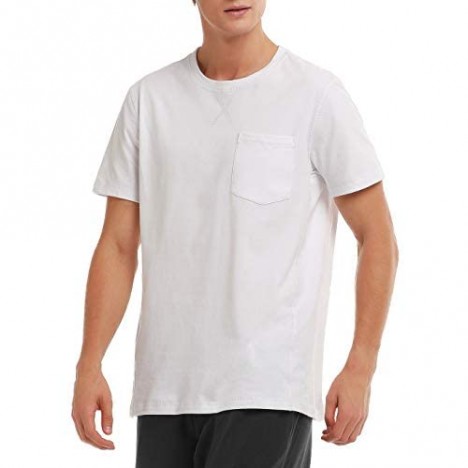 DAVID ARCHY Men's Tee 2 Pack Crewneck Short Sleeve Pocket T-Shirts