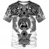 DUOLIFU Unisex 3D Printed Cool Vikings Tattoo Norse Mythology Blouse T-Shirt Tops
