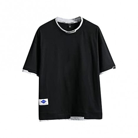 GURUNVANI T-Shirt Men Harajuku Streetwear Tshirt Men T Shirt Short Sleeve Hip Hop T-Shirt