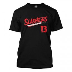 Haase Unlimited Slashers Voorhees 13 Jersey - Horror Movie Friday Men's T-Shirt