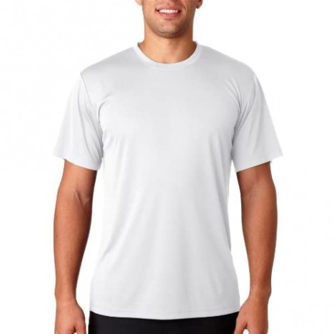 Hanes Cool DRI TAGLESS Men's T-Shirt Short Sleeve T-Shirt White (Large)