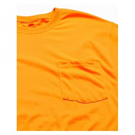 Hanes Men's Workwear Short Sleeve Tee (2-Pack) Safety Orange Medium