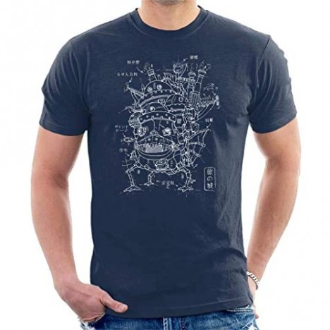 Howls Moving Castle Blueprint Men's T-Shirt