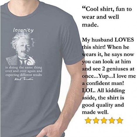 Indigo Legend Funny T Shirt Einstein Insanity is Doing The Same Thing Over…Expecting Different Results