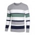 Lars Amadeus Men's Pullover Color Block Round Neck Casual Long Sleeve Striped Tshirt