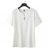 LBL Men's Short Sleeve Linen Cotton Shirts Casual Summer Beach Sweatshirt