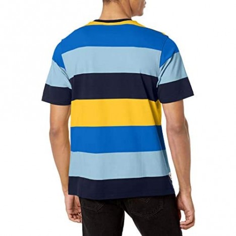 LRG Men's Spring 2021 Striped-Solid Knit Crew T-Shirt