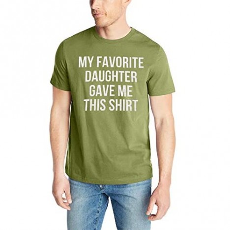 LUKYCILD My Favorite Daughter Shirt Men Father's Day Tees New Dad Top I Love My Daughter Shirts