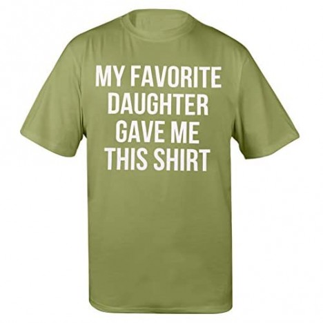 LUKYCILD My Favorite Daughter Shirt Men Father's Day Tees New Dad Top I Love My Daughter Shirts