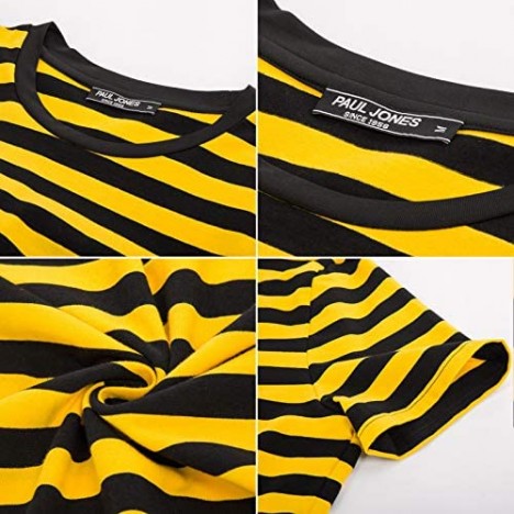 PJ PAUL JONES Men's Crewneck Short Sleeve Striped T-Shirt