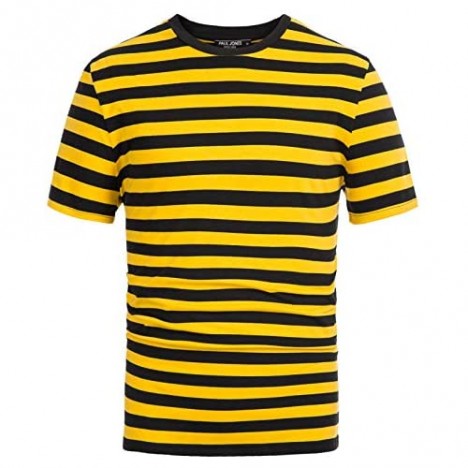 PJ PAUL JONES Men's Crewneck Short Sleeve Striped T-Shirt