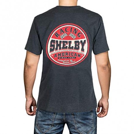 Shelby American Vintage Serious Racer Logo Tee T-Shirt | Perfect Complement to Traditional Gear | Charcoal Heather