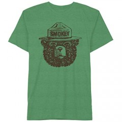 Smokey The Bear Men's Rustic Graphic T-Shirt Green