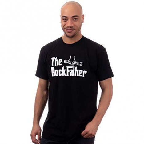 The Rockfather | Funny Drummer Humor Drumming Joke Rock and Roll Drum T-Shirt for Men Women