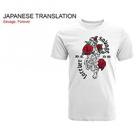 ZIAH FASHION 100% Cotton Unisex Streetwear Vinage Tiger Cheetah Eagle Flower Japanese Style Tattoo Graphic T Shirts