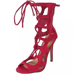 Breckelle's Womens Roma-61 Strappy Heels Sandals