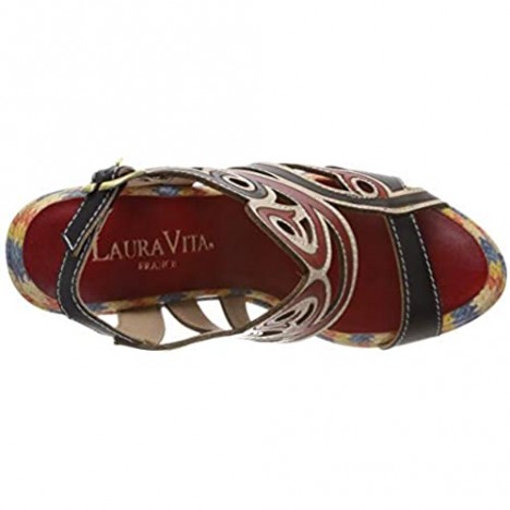 Laura Vita Women's Heels Open Toe Sandals Noir 10