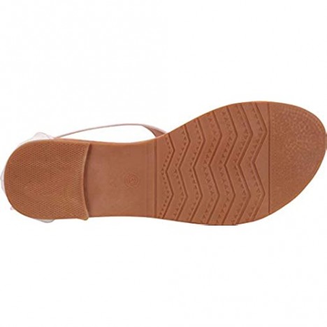 Cambridge Select Women's Crisscross Strappy Ankle Buckle Flat Sandal