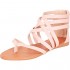 Cambridge Select Women's Thong Toe Crisscross Strappy Lattice Gladiator Flat Sandal