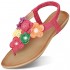 CARETOO Ladies Bohemia Flat Sandals Women Summer Beach T-Strap Flip Flop Sparkling Rhinestone Walking Shoes Casual