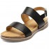 DREAM PAIRS Women Open Toe Casual One Band Ankle Strap Flat Sandal