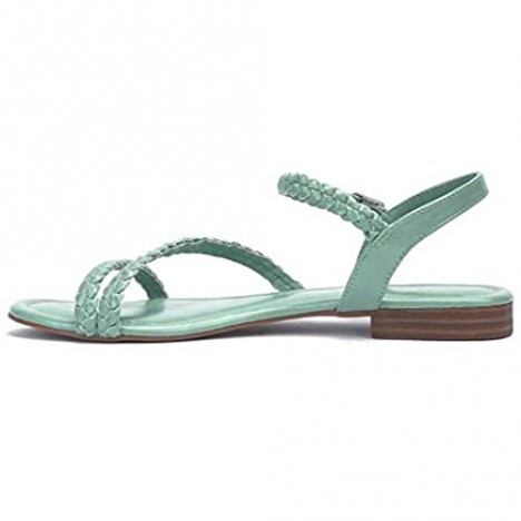 Greatonu Women’s Slip On Flip Flops Gladiator Summer Braided Shoes Open Toe Slingback Flat Sandals