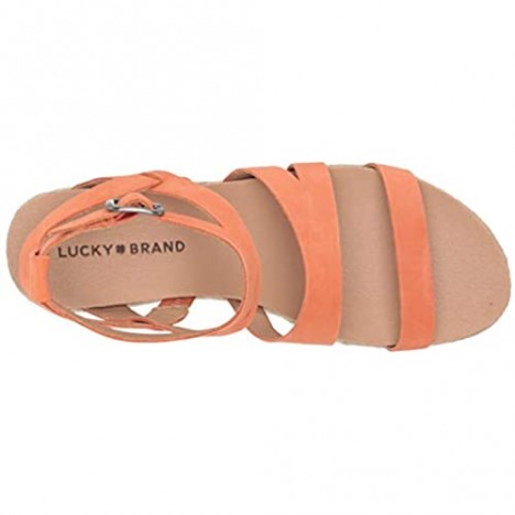 Lucky Brand Footwear Women's GLAINA Flat Sandal Melon 8.5