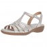 Naturalizer Women's Nanci Flat Sandal Silver 10.5 M US
