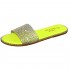 WMZYIQI Women's Slides Rhinestone Glitter Crystal Sandals Fashion Summer Beach Flat Slip-on Flip Flops…