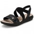 Woman's sandal platform comfort rubber sole non slipe black