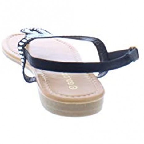 Women's AB Rhinestone Sandal Flat Sandals