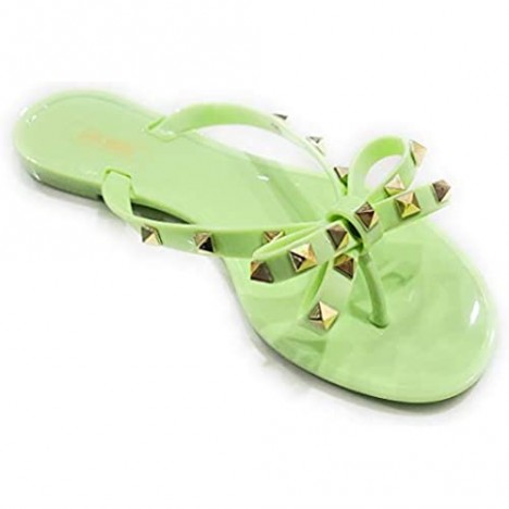 Women's Jelly Flip Flop Sandals Pistachio