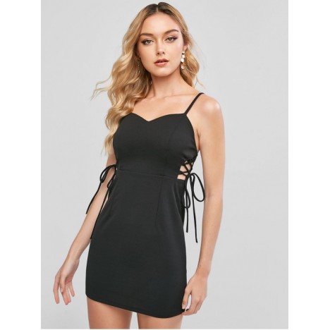 Lace Up Padded Cami Club Dress
