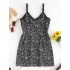 ZAFUL Ditsy Floral Frilled Ruched Mini Dress