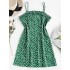 ZAFUL Ruffle Ditsy Print Mini Cami Dress
