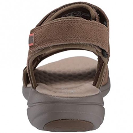 Clarks Women's Saylie Spin Sandal Olive Suede/Textile Combi 75 W US