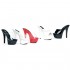 Ellie Shoes Women's 601-Vanity Platform Stiletto Heels - Dancer Mule Clear Red 13