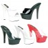Ellie Shoes Women's 601-Vanity Platform Stiletto Heels - Dancer Mule Clear White 11