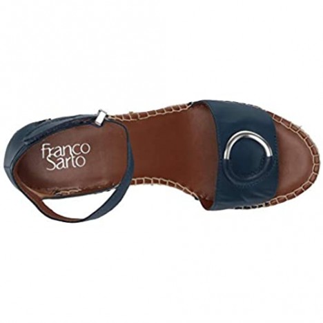 Franco Sarto Women's Touch Blue Espadrille Wedge Sandal