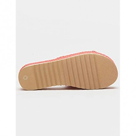 Matisse Footwear Del Mar Vegan Platform Sandal PETA-Certified Vegan Jute Upper 1.75 Heel Height 1.5 Platform Height Padded Insole Slip-On Style Medium Width Terra Cotta Jute/Brown
