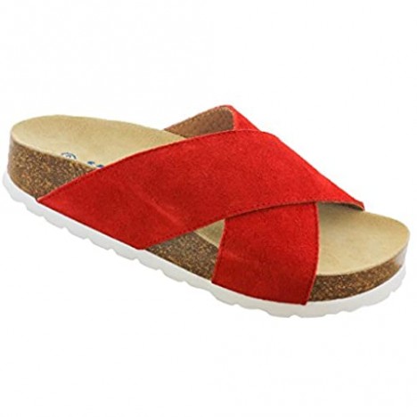 Sanosan Women's Wave Suede Wedge Sandals - Comfort Plus