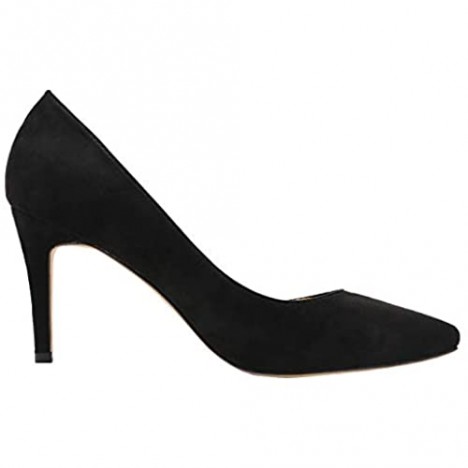 Black Heels for Women Classic Elegant Pointed Toe Suede Dress High Heel Pump Shoes(952-1 BlackVE39)